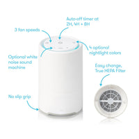 3 in 1 Air Purifier Sound Machine Nightlight