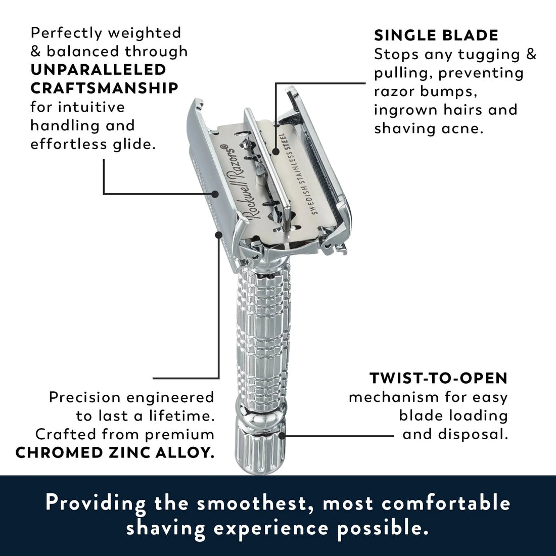Stainless Steel R1  Double Edge Safety Razor