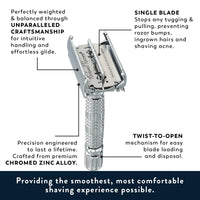 Stainless Steel R1 Double Edge Safety Razor
