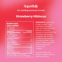 Strawberry Hibiscus SuperBelly Water Elixirs with Prebiotics