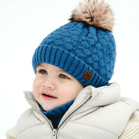 Cotton Knit Pom Pom Winter Hat