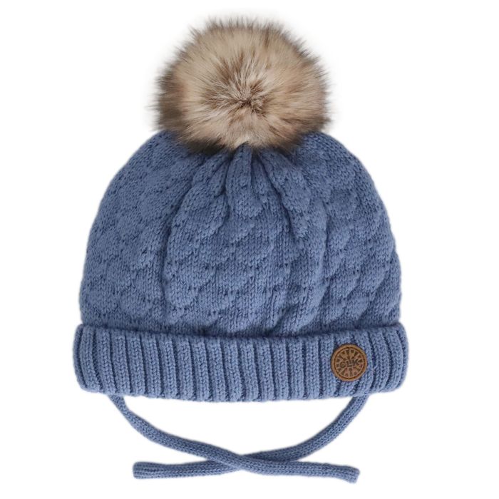 Cotton Knit Pom Pom Winter Hat
