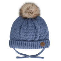 Cotton Knit Pom Pom Winter Hat