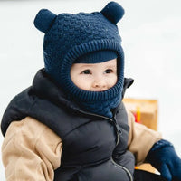 Knit Balaclava with Bear Ears