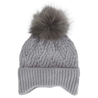 Knit Windproof Hat with Pom Pom