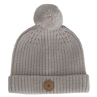 Knit Pom Pom Newborn Hat