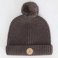 Knit Pom Pom Newborn Hat