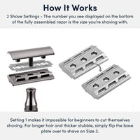 Stainless Steel 2C Double Edge Safety Razor