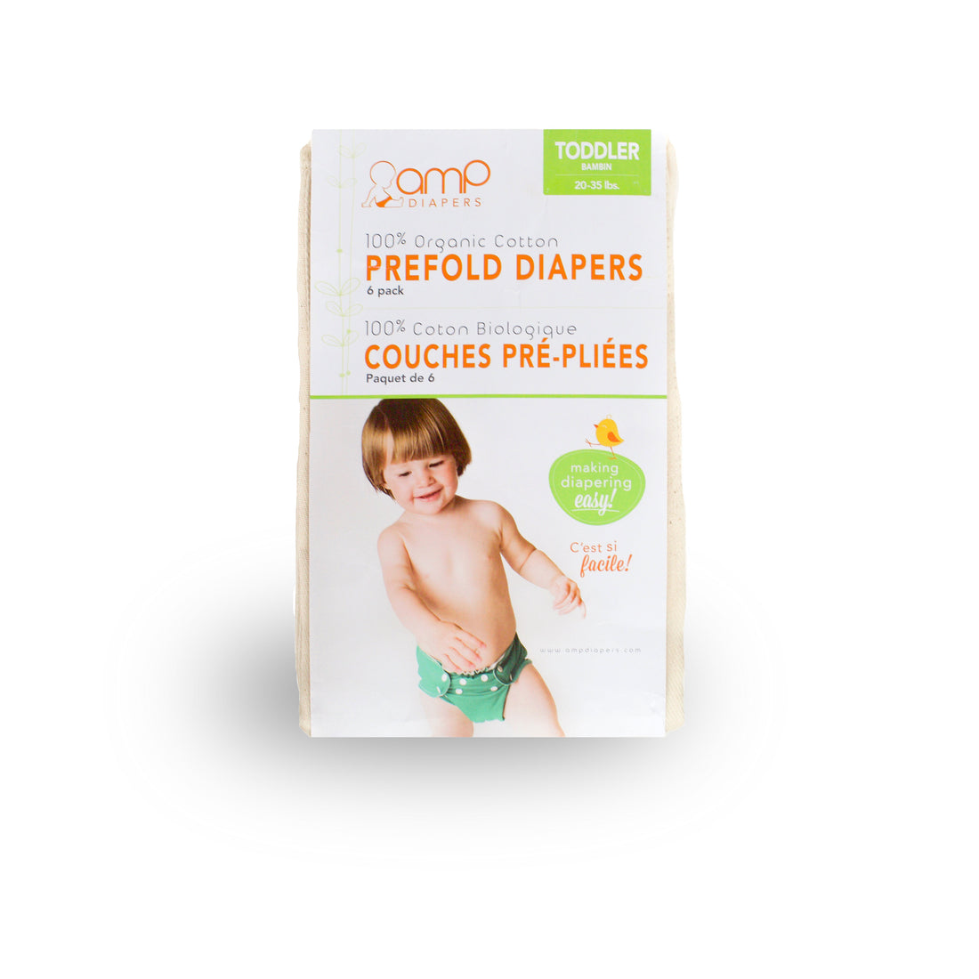 Organic Cotton Prefolds for Cloth Diapers