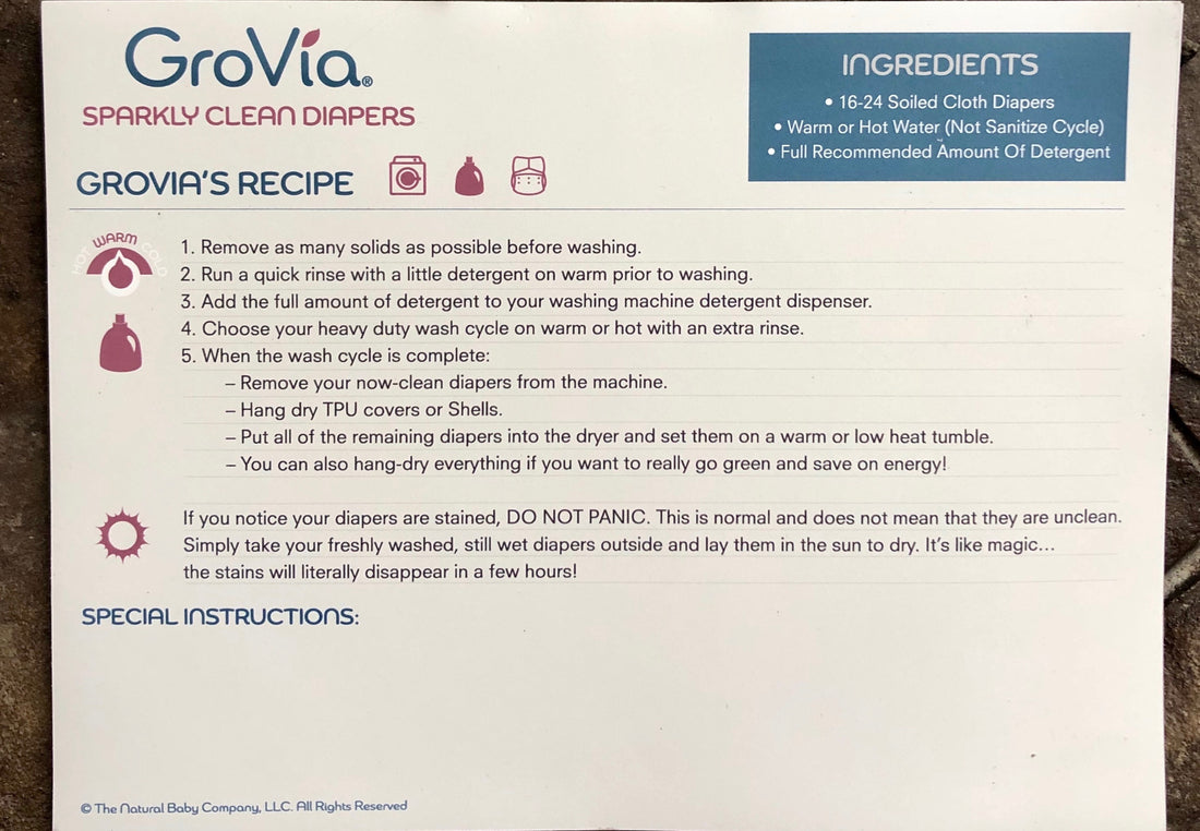 Laundry Recipe Magnet