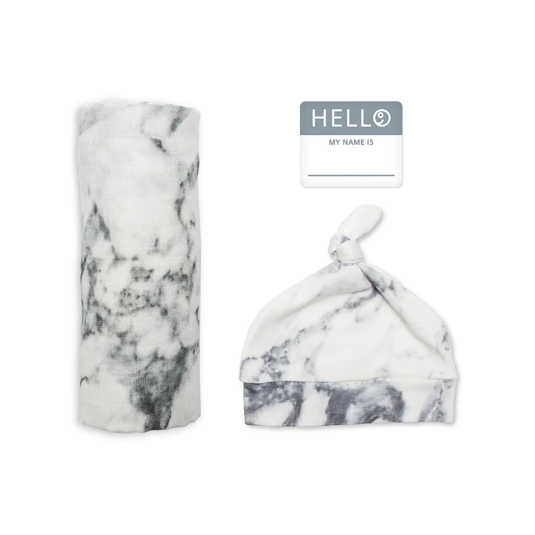 Hello World Swaddle & Knotted Hat Set