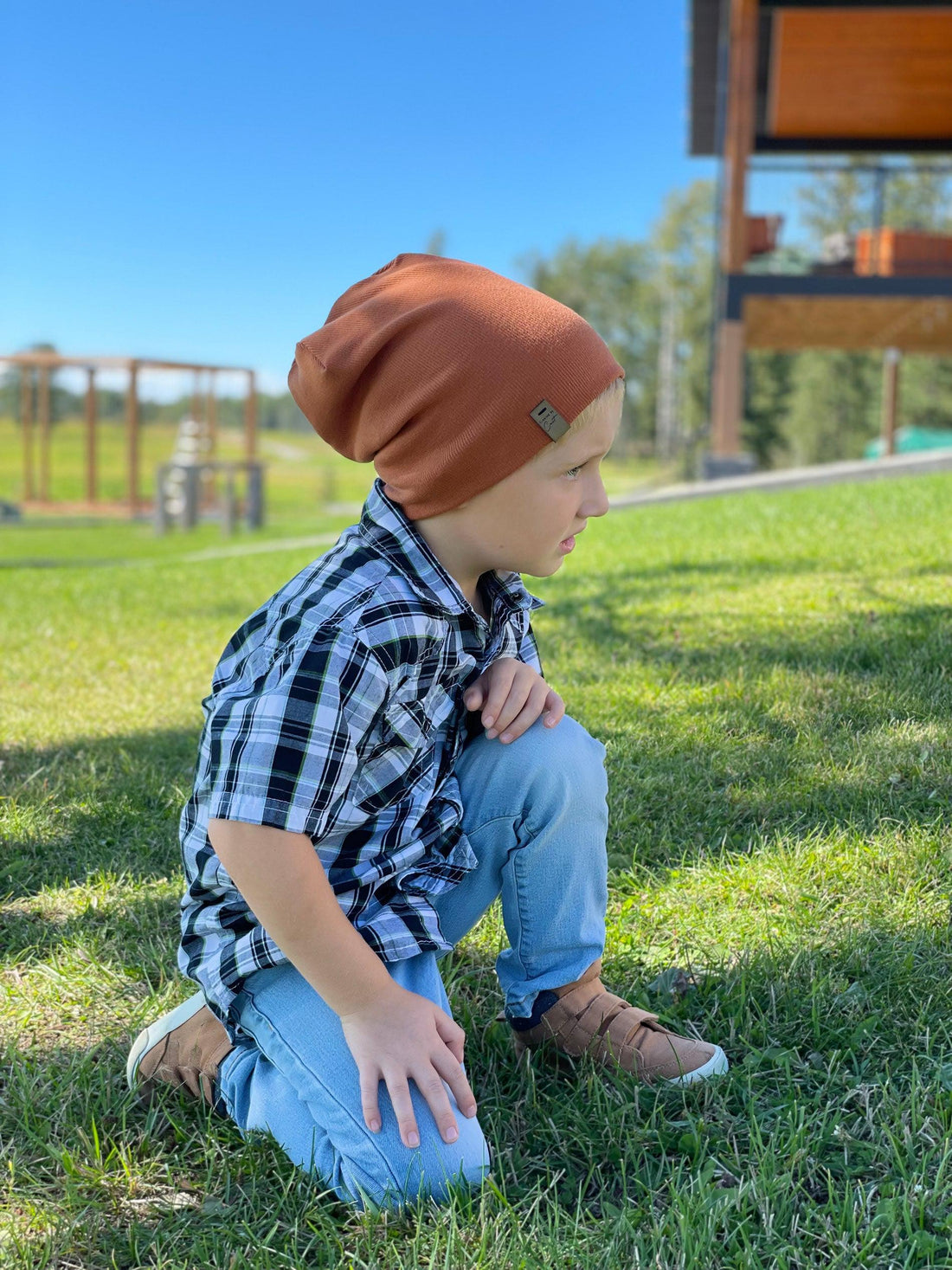 Waffle Knit Slouchy Beanie