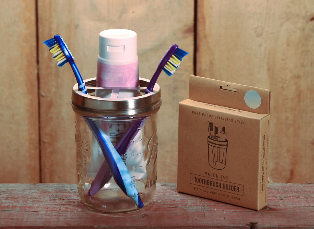 Mason Jar Toothbrush Holder Lid