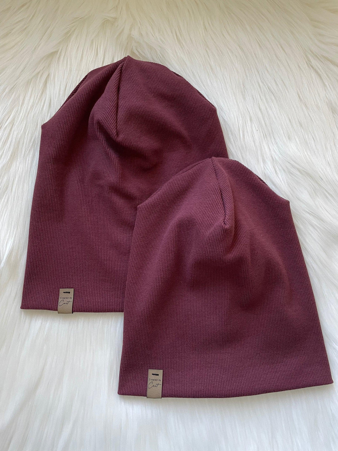 Waffle Knit Slouchy Beanie