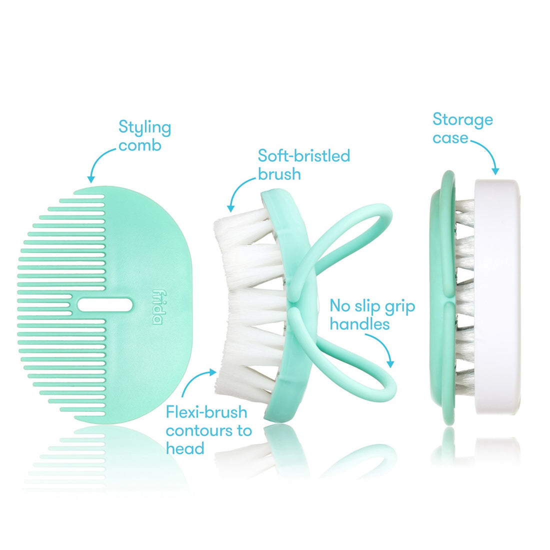 Head Hugging Hairbrush & Comb