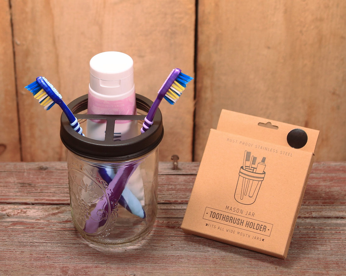 Mason Jar Toothbrush Holder Lid