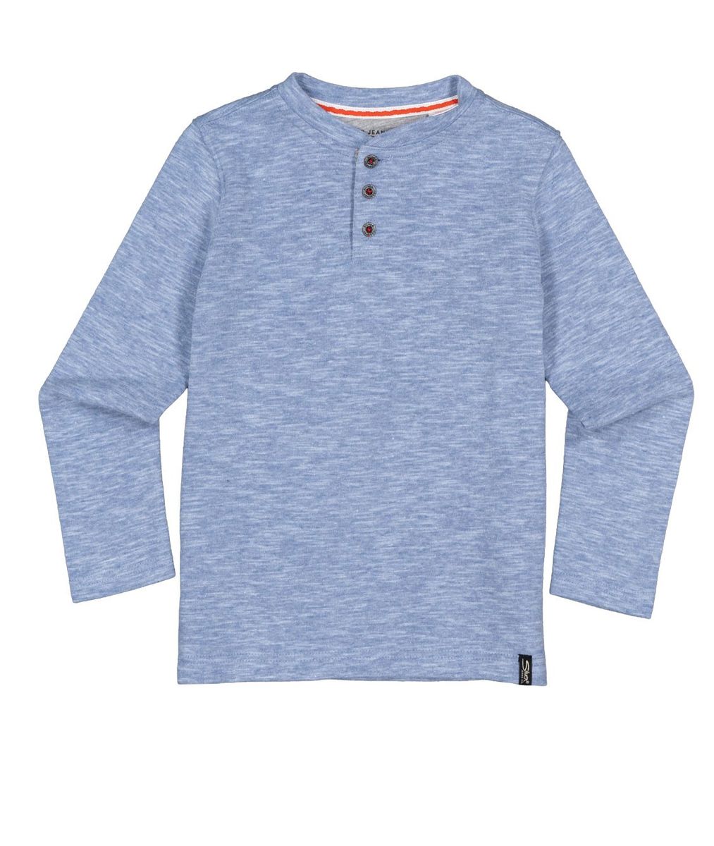 Boys' Long Sleeve Double Knit Ultra Soft Henley