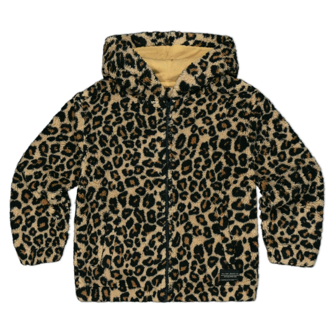 Girls' Leopard Sherpa Jacket