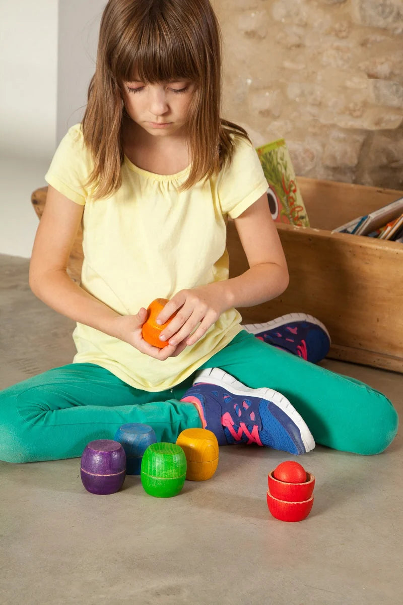 Wood Coloured Bowls and Balls