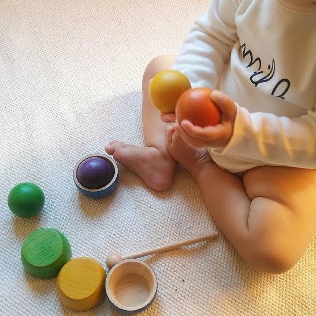 Wood Coloured Bowls and Balls