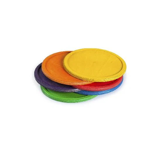 Wood Coloured Plates 6pcs