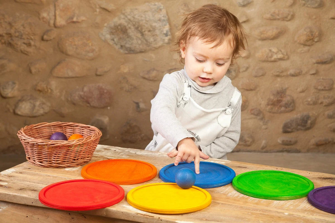 Wood Coloured Plates 6pcs