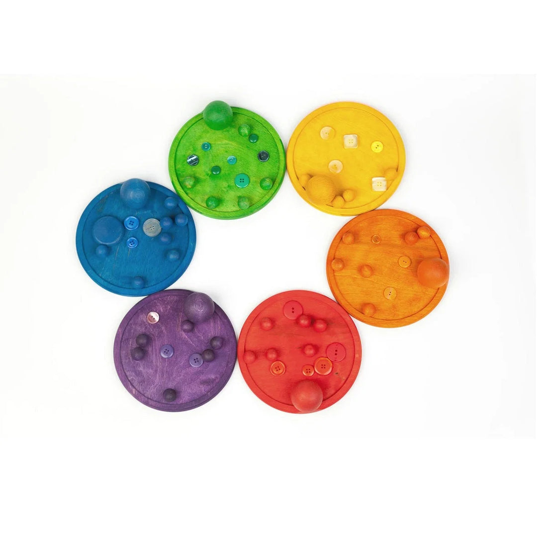 Wood Coloured Plates 6pcs