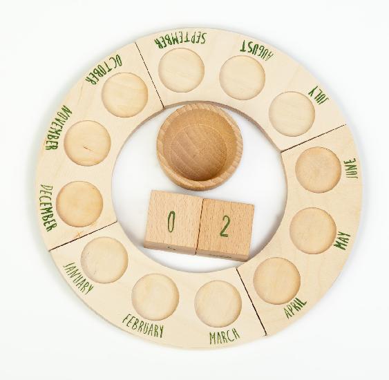 Wood Perpetual Calendar (English)