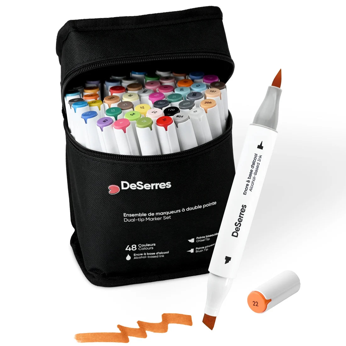 Dual Tip Alcohol Marker Set - 48pc