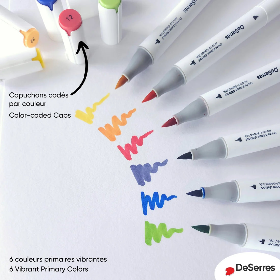 Alcohol Dual Tip Marker Set 6pk