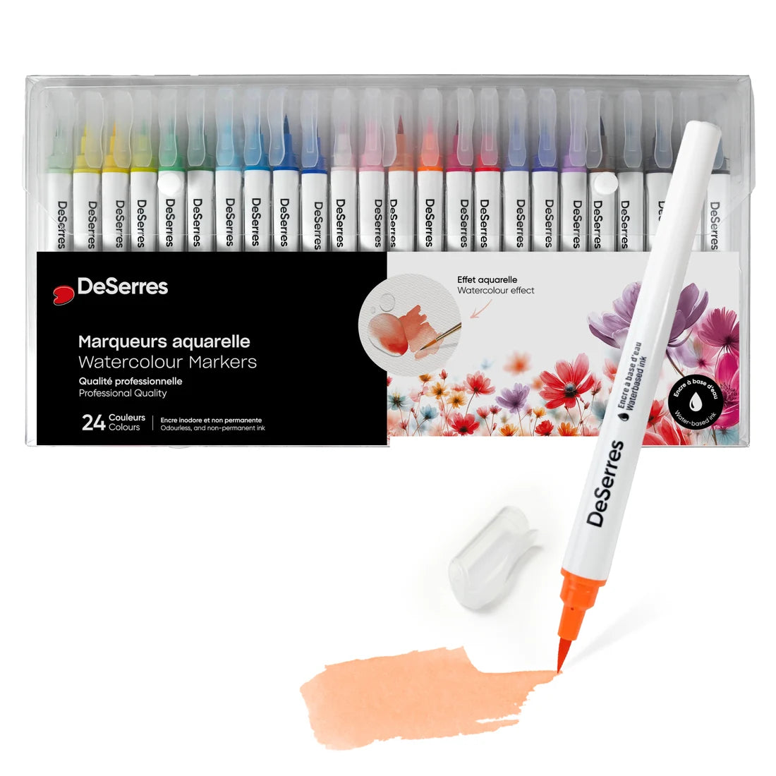 Set of 24 Watercolor Markers