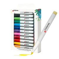 Brush Tip Acrylic Markers - 12 pc