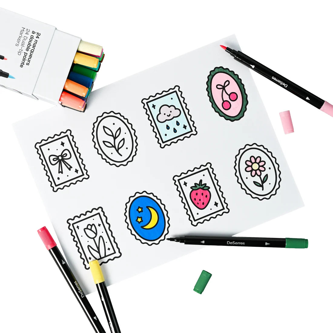 Double Tip Marker Set - 24pc