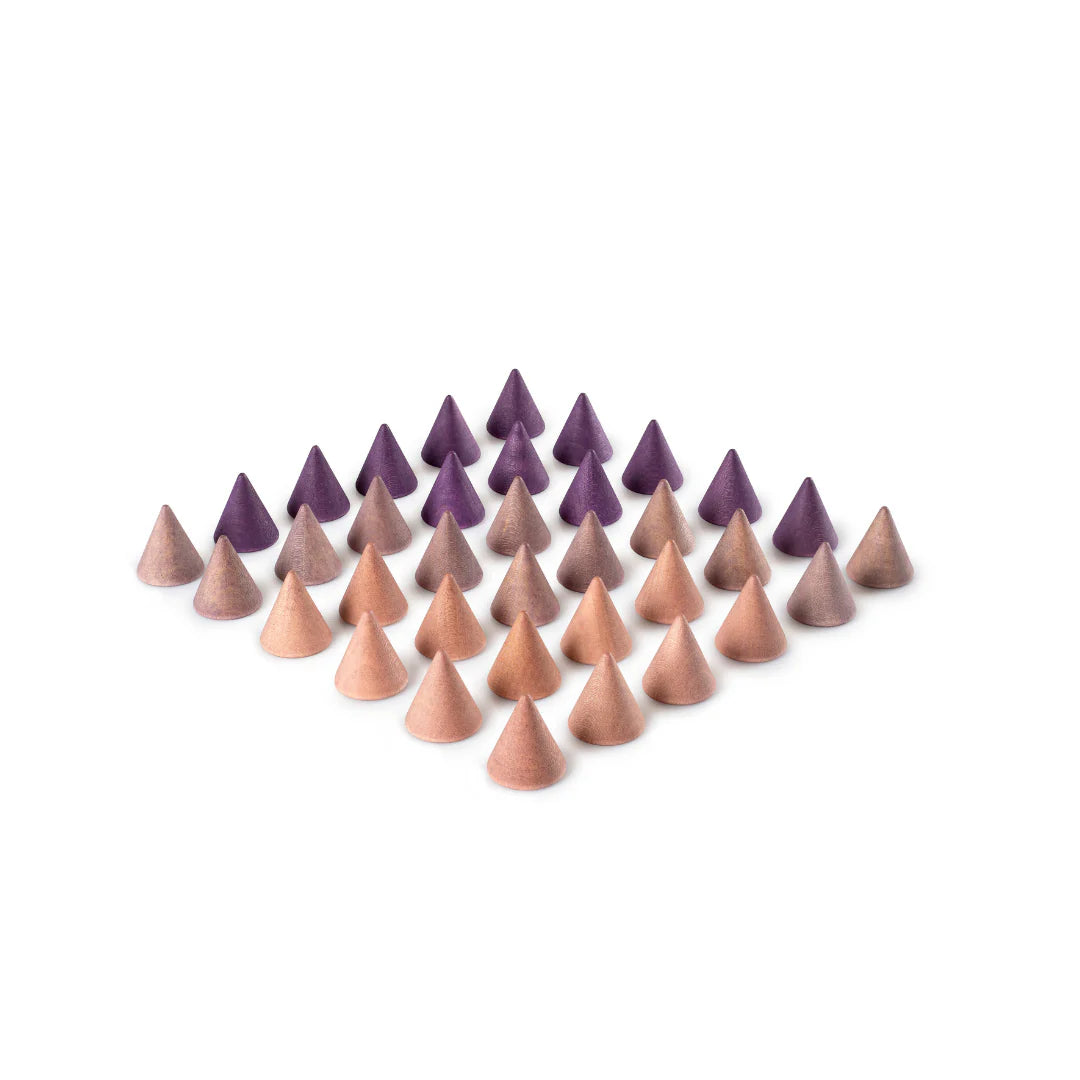 Wood Mandala Peaks Purples