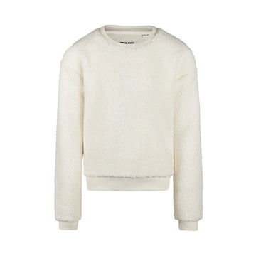 Girls Off White Teddy Crewneck