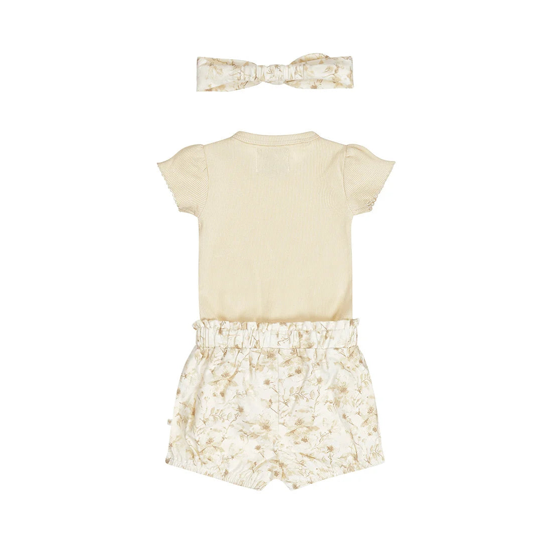Baby Girls' Romper & Short Set (3pc)