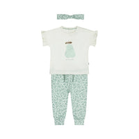 Baby Girls' 3 Piece Pear Print Outfit