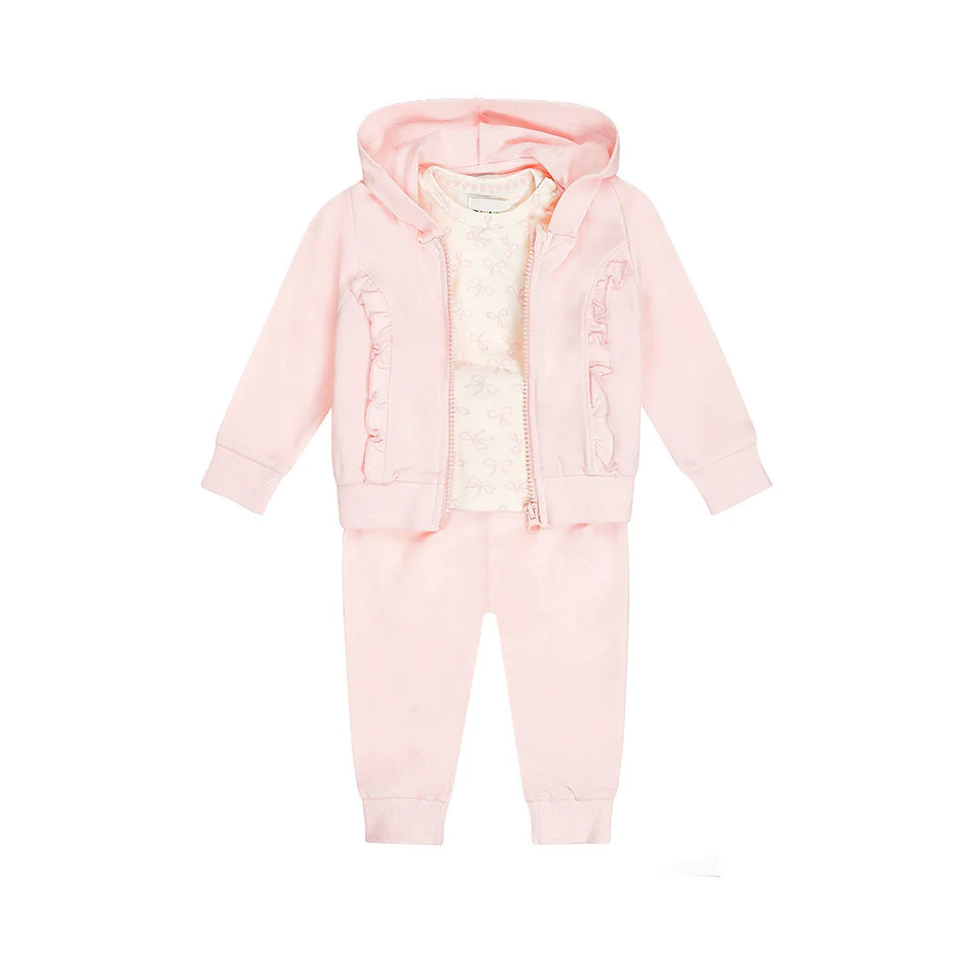Baby Girls' Jogging Pink Bow Outfit (3pc)