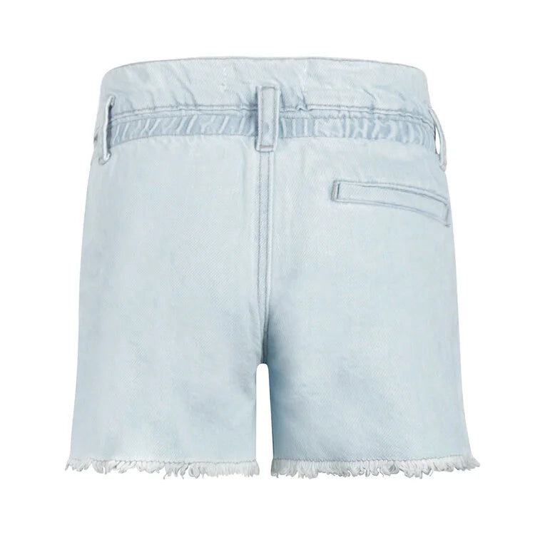 Girls' Loose Fit Light Blue Denim Shorts