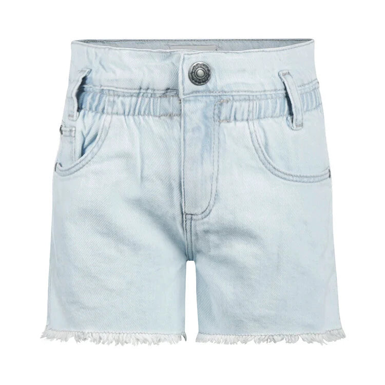 Girls' Loose Fit Light Blue Denim Shorts