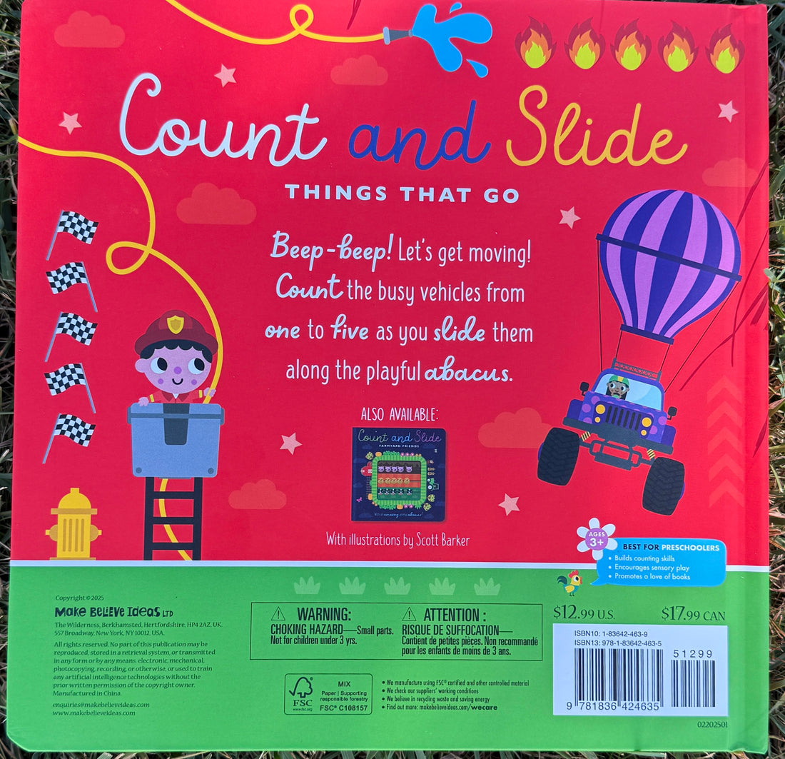 Count and Slide Things That Go Board Book