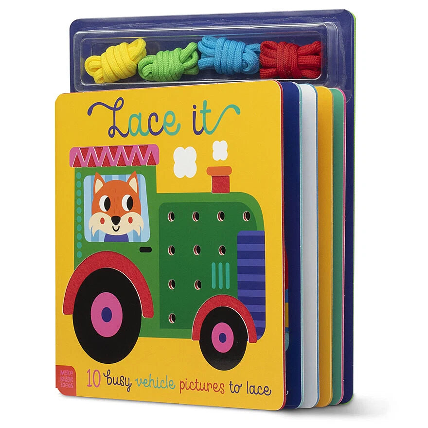 Lace It Vehicles Board Book