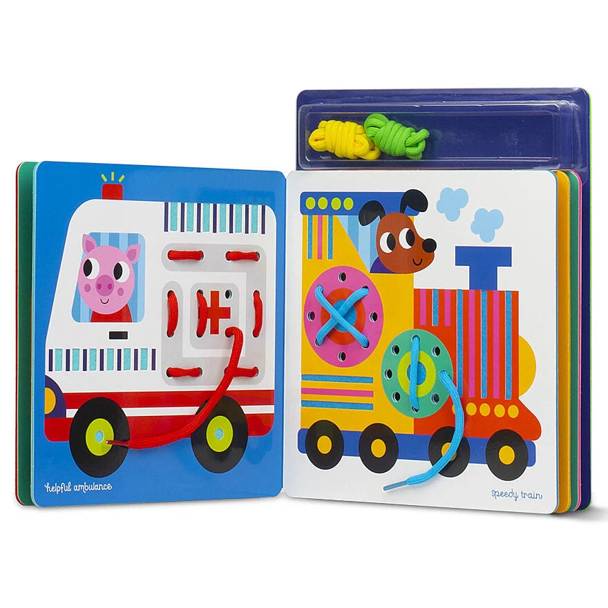 Lace It Vehicles Board Book