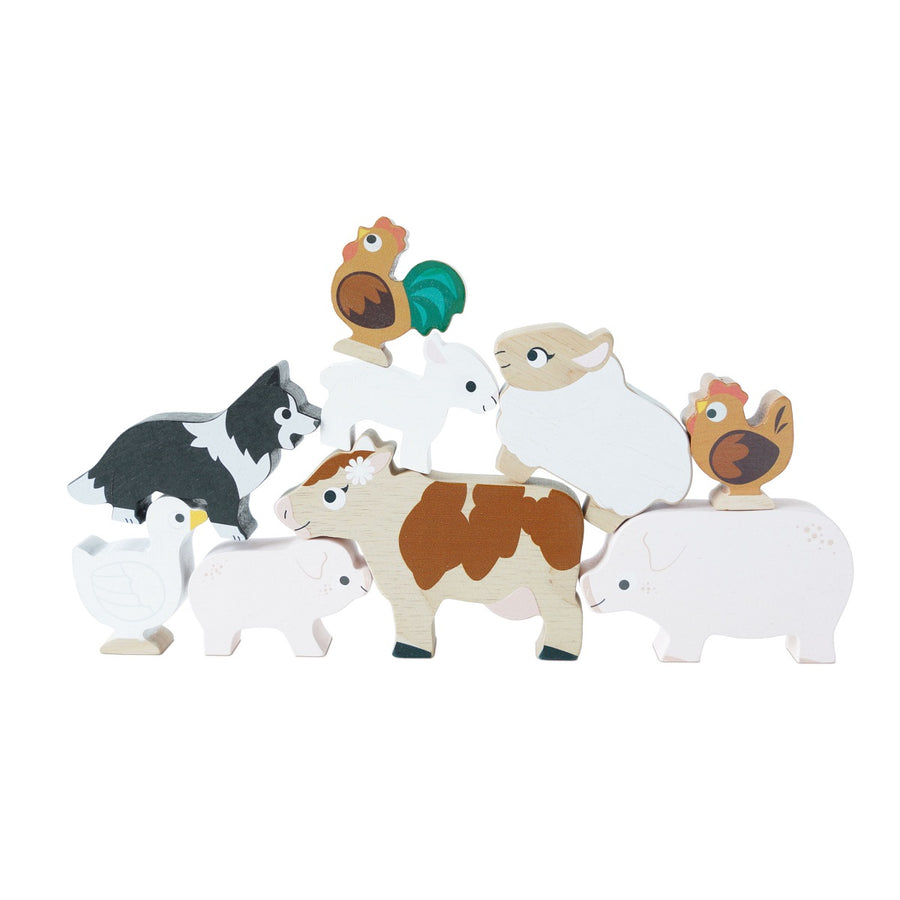 Wooden Farmyard Stacking Animals