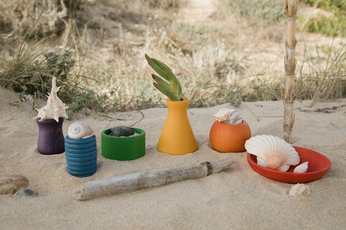 Wood Rainbow Pots