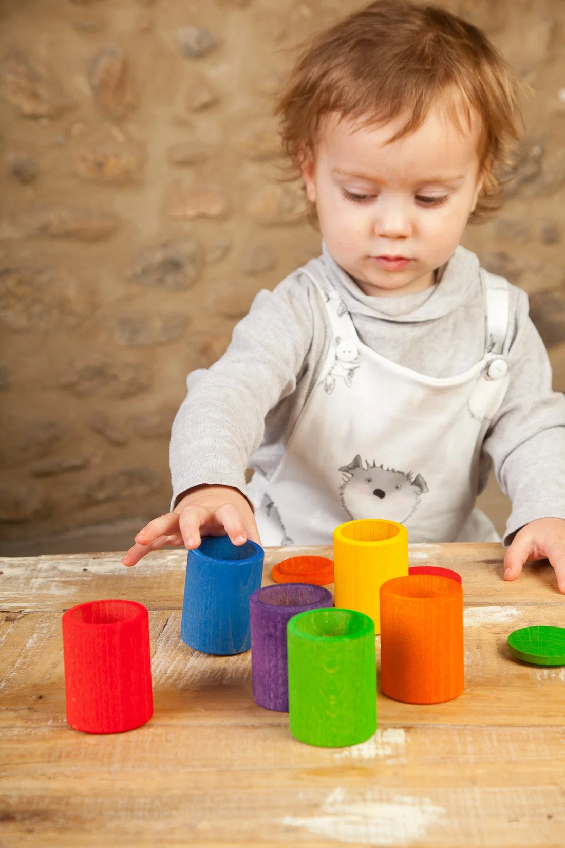 Wood Coloured Cups with Lids