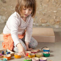 Wood Coloured Bowls 12 pcs