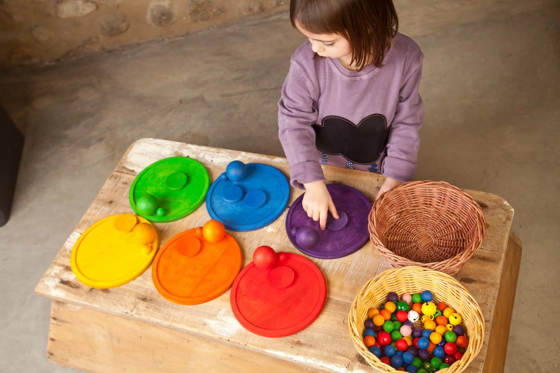 Wood Coloured Plates 6pcs