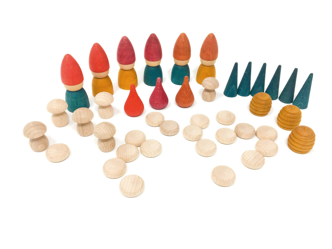 Wood Nins Tomtens 36pcs
