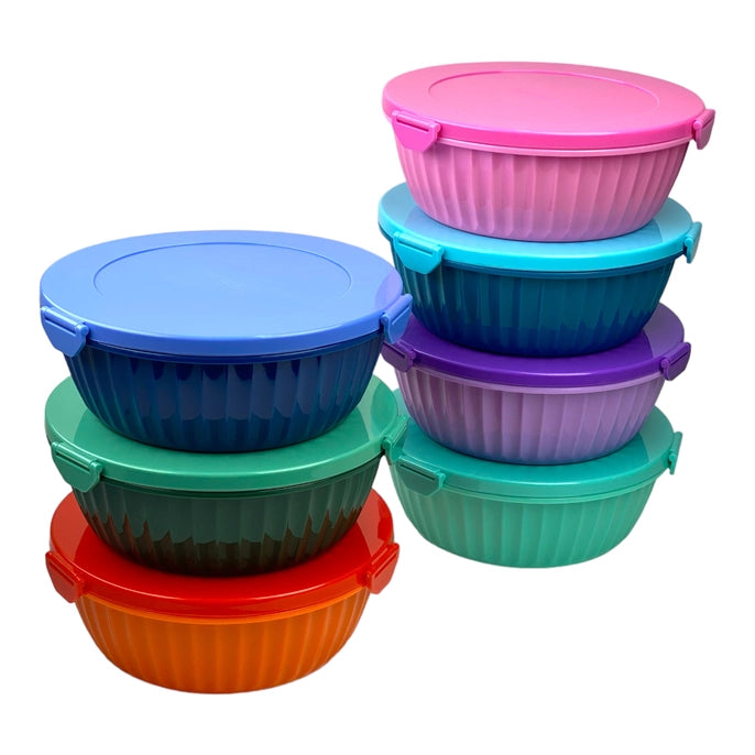 Poke Salad Bowl with Lid & Divider